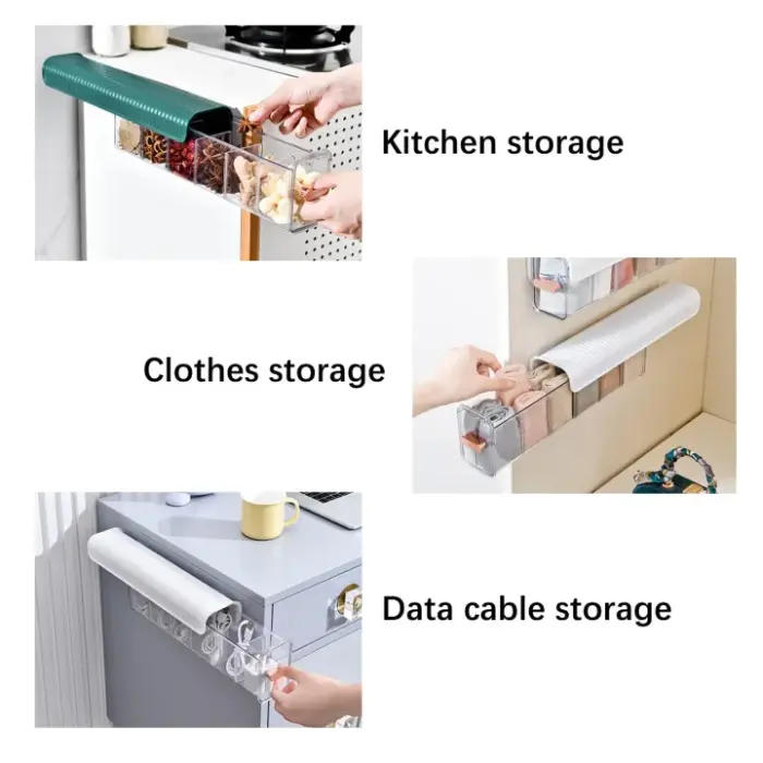 Wall-Mounted Self Adhesive 6 Slot Undergarments & Socks Organizer Box