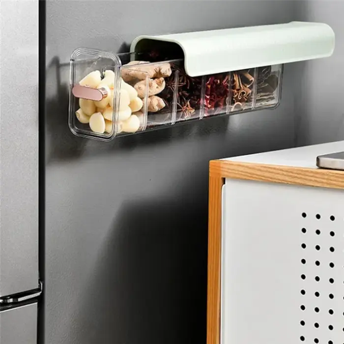 Wall-Mounted Self Adhesive 6 Slot Undergarments & Socks Organizer Box
