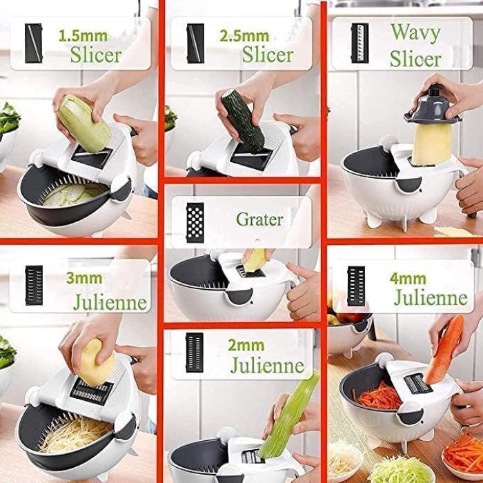 9 in 1 Rotating Vegetable Cutter Set