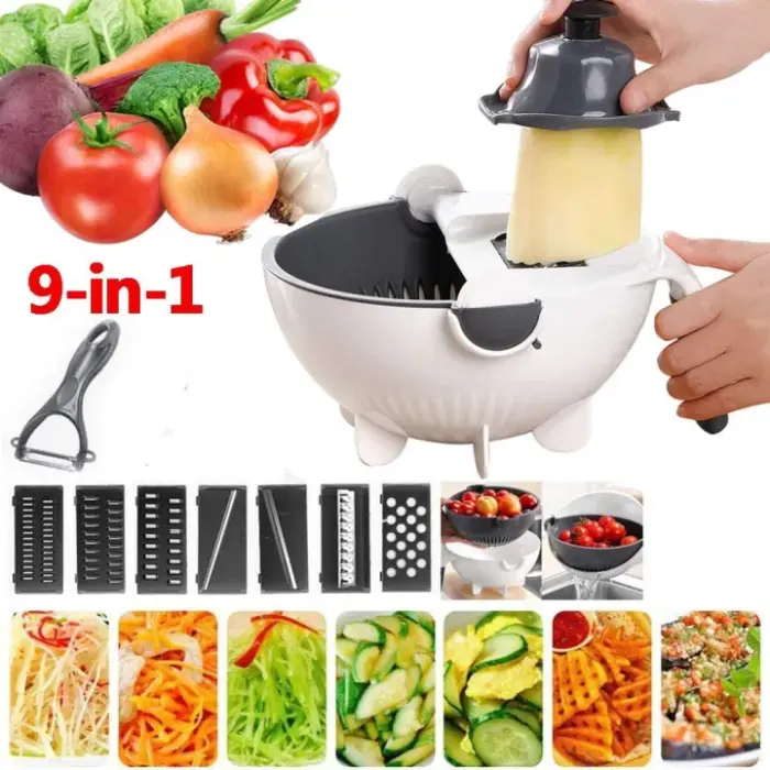 9 in 1 Rotating Vegetable Cutter Set