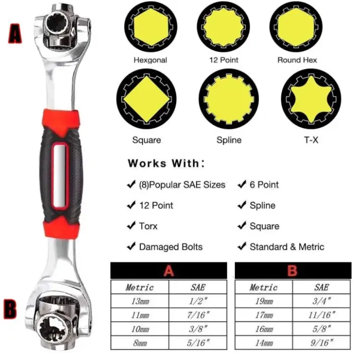 48 in 1 Universal Wrench Multi-Function Socket Spanner